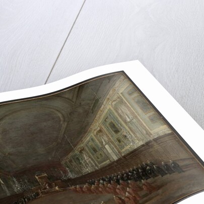 Pope Pius VI Descending the Throne to Take Leave of the Doge in the Hall of SS. Giovanni e Paolo, 1782 by Francesco Guardi