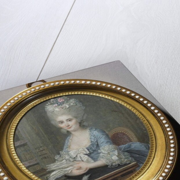 Portrait of a Woman in a Blue Dress, 1783 by Andre Pujos