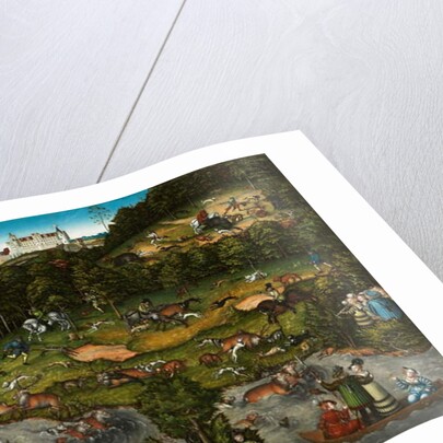 Hunting near Hartenfels Castle, 1540 by Lucas the Elder Cranach