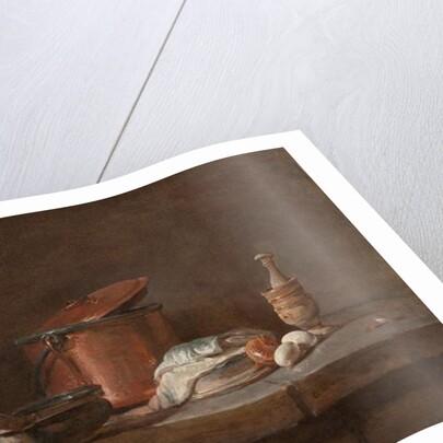 Kitchen Utensils with Leeks, Fish, and Eggs, c.1734 by Jean-Baptiste Simeon Chardin