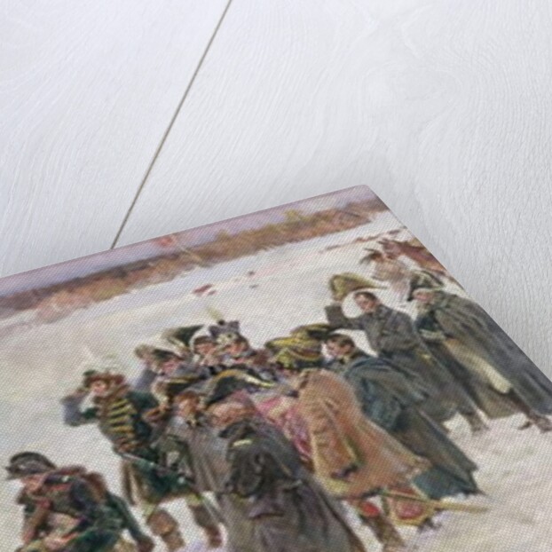 Burning of Standards in 1812, 1896, fragment of 'The Berezina Panorama', 1896 by Wojciech Kossak