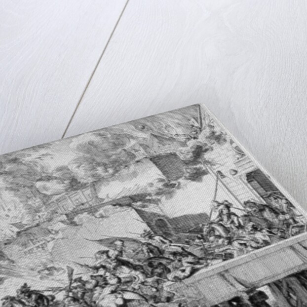 Vienna Print Cycle, Explosion of a Mine and Countermine, Raid on the Turks, 1683 by Romeyn de Hooghe