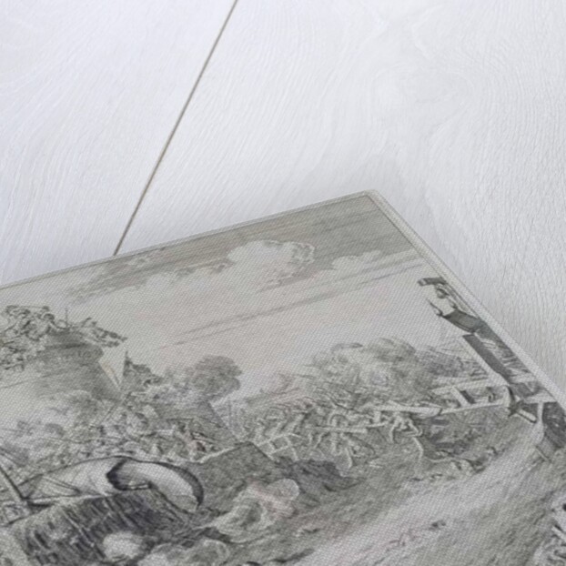 Vienna Print Cycle, Conquering Tabor Island on the Outskirts of Leopoldstadt, 1683 by Romeyn de Hooghe