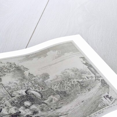 Vienna Print Cycle, Conquering Tabor Island on the Outskirts of Leopoldstadt, 1683 by Romeyn de Hooghe