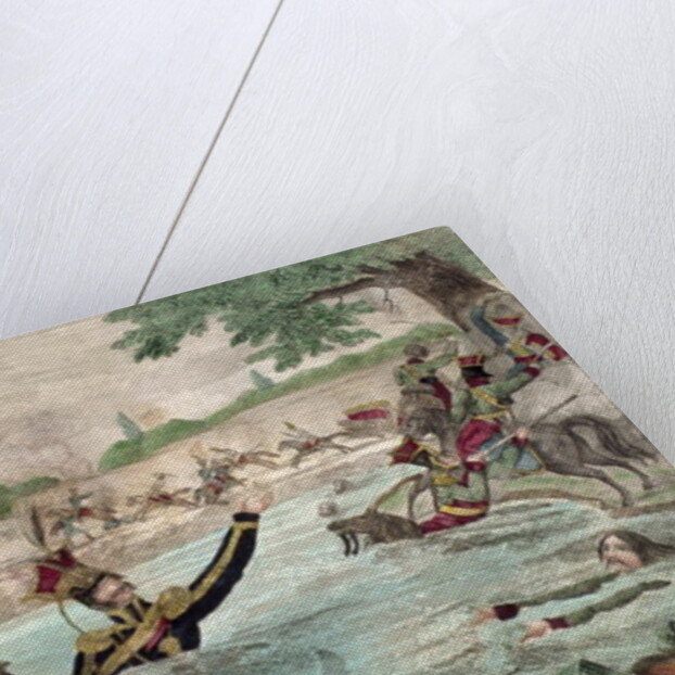 Death of Prince Joseph Poniatowski in the Elstera River, 1813 by French School