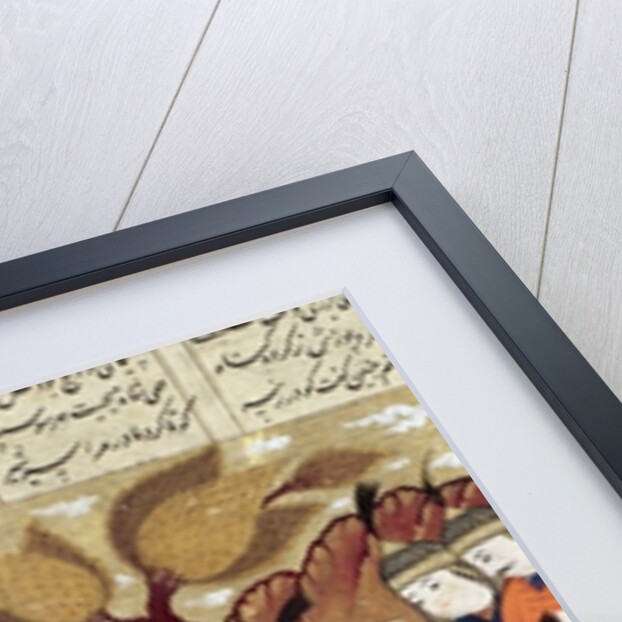 Knights finding the fallen Kawus by Persian School