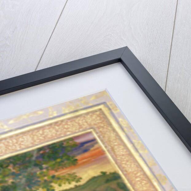 A woman with her maids in rural gardens, late 17th century by Persian School