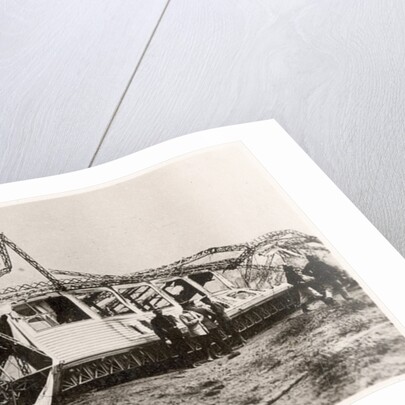 The ruins of the Zeppelin LZ10 'Schwaben' after its destruction on 28 June 1912 by German Photographer