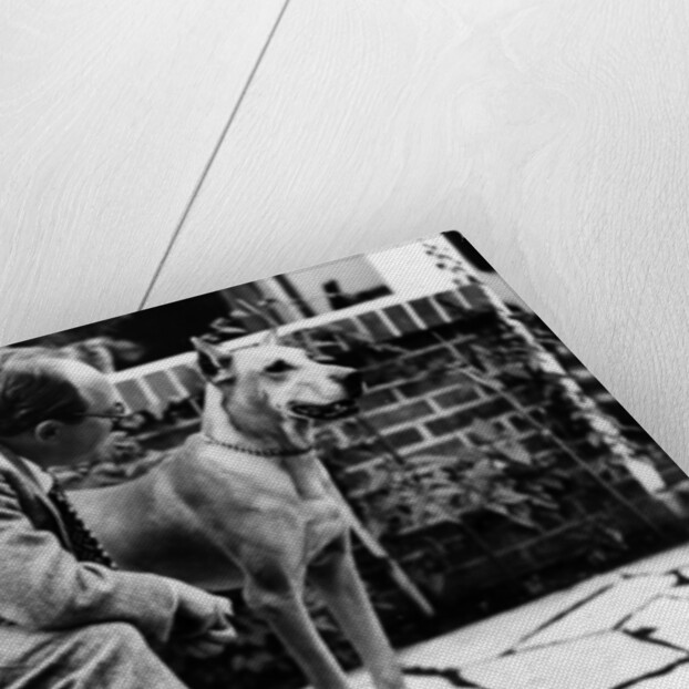Portrait of German writer Paul Eipper with his dog by German Photographer