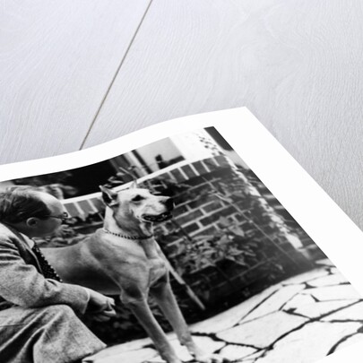 Portrait of German writer Paul Eipper with his dog by German Photographer