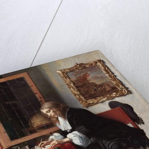 Young man writing a letter, circa 1664-1666 by Anonymous