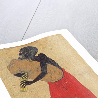 Detail of a man from 'Transporting Ceramics' by School Chinese