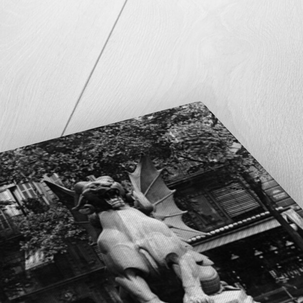 Chimaera from the St. Michel fountain, Paris, c.1860 by Adolphe Giraudon