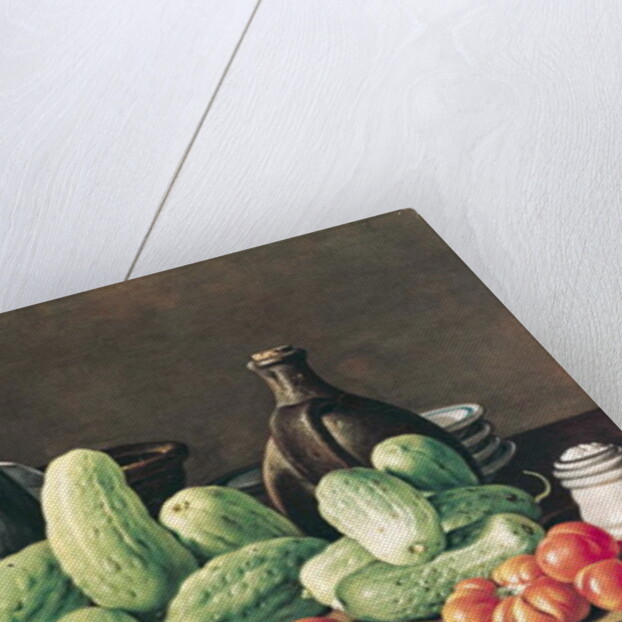 Still Life with Cucumbers and Tomatoese, 18th century by Luis Egidio Menendez or Melendez