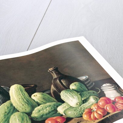 Still Life with Cucumbers and Tomatoese, 18th century by Luis Egidio Menendez or Melendez