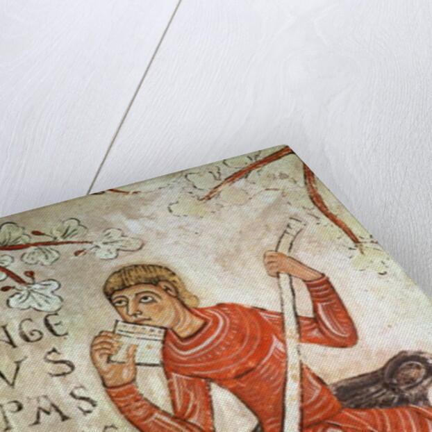 A shepherd playing a flageolet by Spanish School