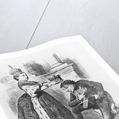 Disraeli given a peerage by Queen Victoria in 1876 by John Tenniel