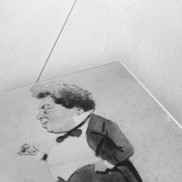 Caricature of Alexandre Dumas, Fils by Eugene Giraud