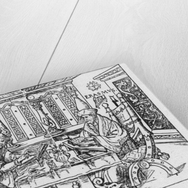 Erasmus and his secretary Gilbert Cousin by French School