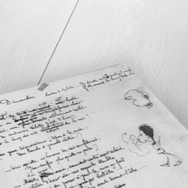 Illustrated draft of 'Dimanches' by Jules Laforgue