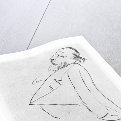 Caricature of Catulle Mendès by Ernest La Jeunesse