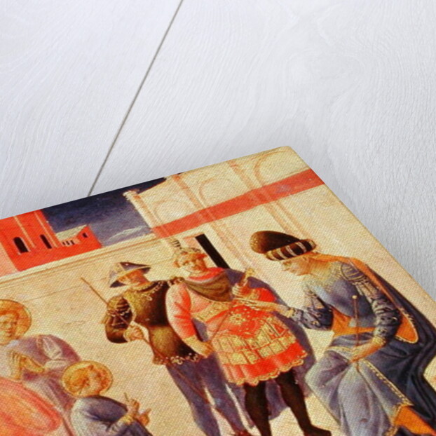 SS. Cosmas and Damian Before Diocletian, predella from the Annalena Altarpiece, 1434 by Fra Angelico