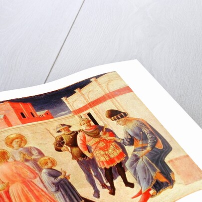 SS. Cosmas and Damian Before Diocletian, predella from the Annalena Altarpiece, 1434 by Fra Angelico