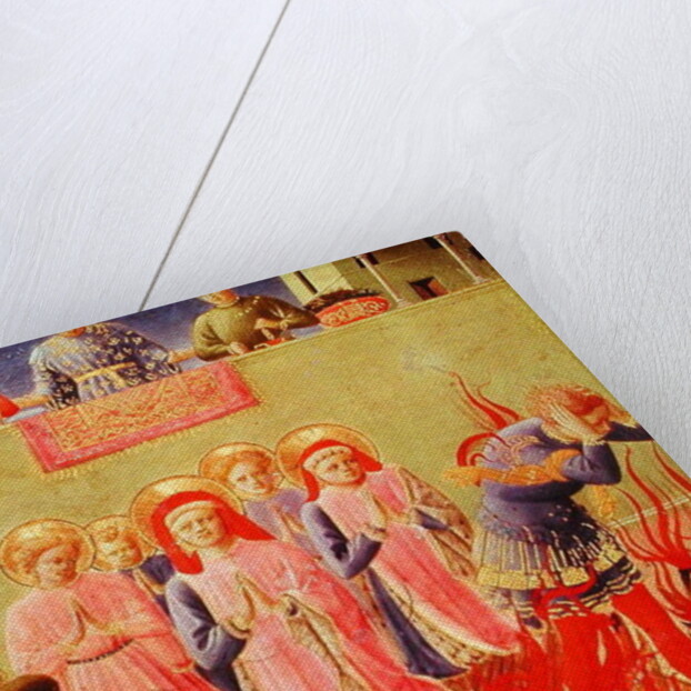 SS. Cosmas and Damian Condemned to Burn at the Stake, predella from the Annalena Altarpiece, 1434 by Fra Angelico