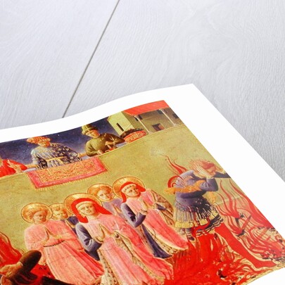 SS. Cosmas and Damian Condemned to Burn at the Stake, predella from the Annalena Altarpiece, 1434 by Fra Angelico