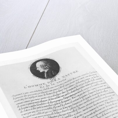 L'Homme de la Nature et de la Verité, Jean-Jacques Rousseau by French School