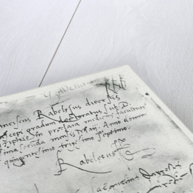 Signature of François Rabelais by French School