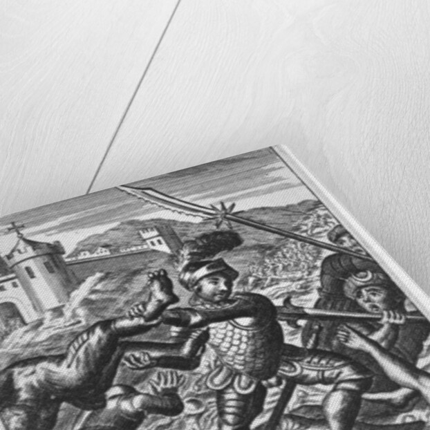 Pantagruel defeating three hundred giants by French School