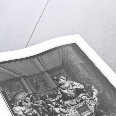 Gargantua sees his son Pantagruel carrying his crib by Pierre Tanje