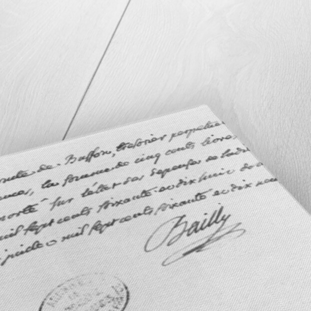 Letter from Jean-Sylvain Bailly sent in 1779 by French School