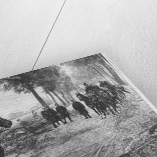 Otto von Bismarck and Napoleon III meeting at the Chaussee Von Donchery on the 2nd September 1870 by German School