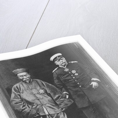 Li-Hung-Tchang on a tour of Europe in 1896 with Otto von Bismarck by French School