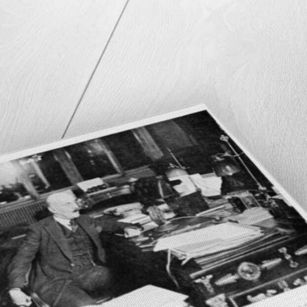 Joseph Caillaux speaking on the radio in 1925 by French Photographer