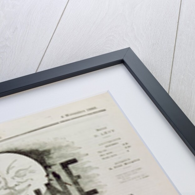 Front cover of 'La Lune', with a caricature of Jacques Offenbach 4th November 1866 by Andre Gill