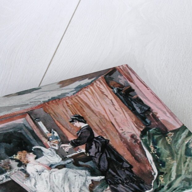 The Dressing Room of Hortense Schneider at the Theatre des Varietes, 1873 by Edmond Morin