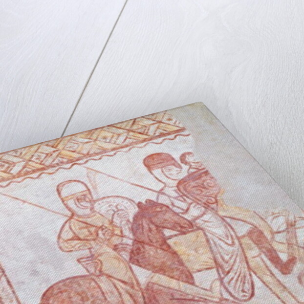 Departure of the Crusaders in 1163 from the Syrian castle of Krak des Chevaliers for the Battle of Bocquée by French School