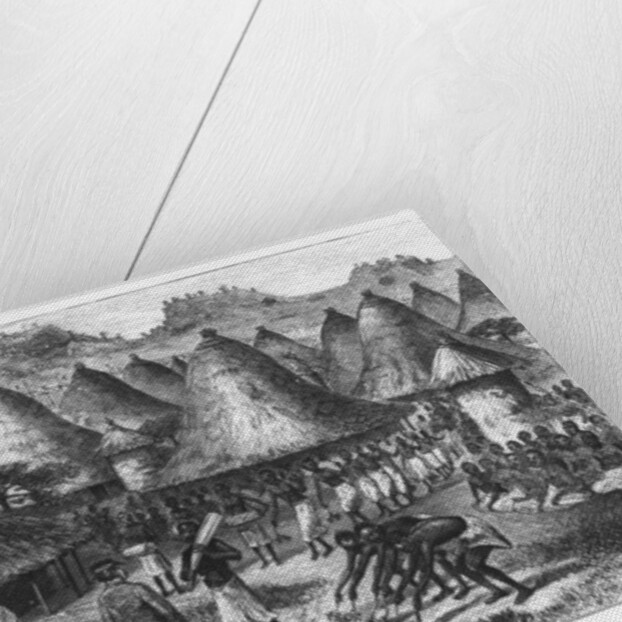 David Livingstone welcomed in a village in the Great Lakes region of Central Africa, 1874 by French School