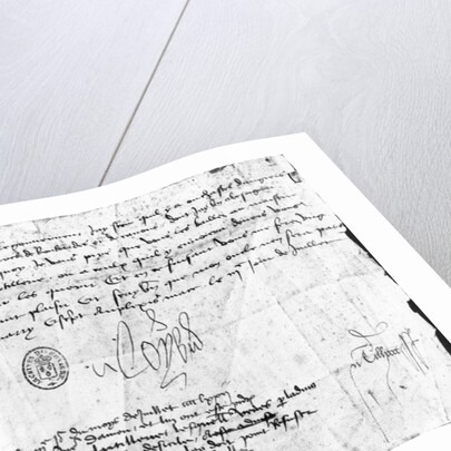 Signature of Louis XI on a letter to the Governor of Anjou, dated 3 July 1472 by French School
