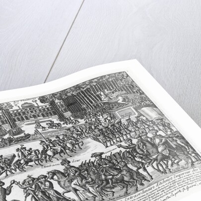 The arrival of Mehmed Celebi Efendi, ambassador of Sultan Ahmed III of Turkey, at the Tuileries to be received by Louis XV in 1721 by French School