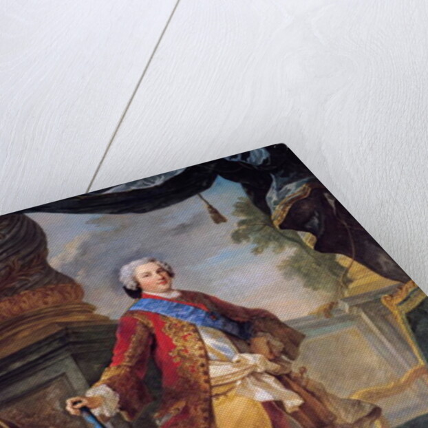 Louis Dauphin of France with a Plan of the Siege of Tournai, 1747 by Charles Joseph Natoire