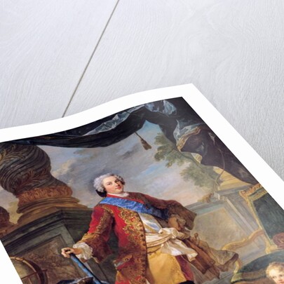 Louis Dauphin of France with a Plan of the Siege of Tournai, 1747 by Charles Joseph Natoire