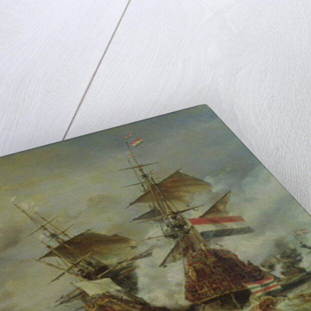 The Battle of Texel, 29 June 1694 by Louis Eugene Gabriel Isabey