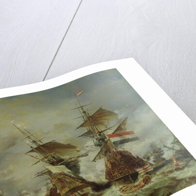 The Battle of Texel, 29 June 1694 by Louis Eugene Gabriel Isabey