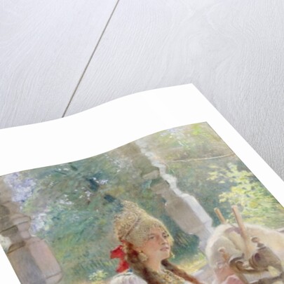 At the Spinning-Wheel by Konstantin Egorovich Makovsky