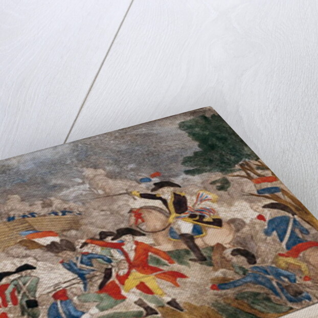 The Battle of Jemmapes, 6th November 1792, printed by Basset by French School