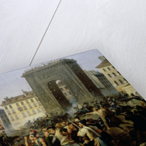 Battle at the Porte Saint-Denis, 28th July 1830 by Hippolyte Lecomte